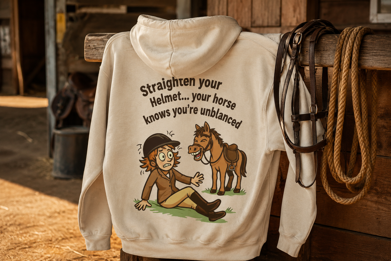 Women's Funny Equestrian Hoodie – Horse Rider Gift, Brushed Fleece | DoubleLCo