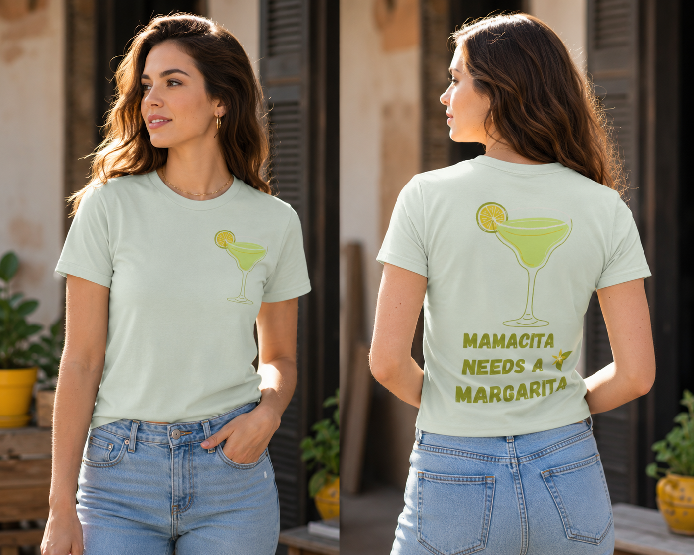 Women's Funny Margarita Graphic Tee – 96% Cotton | DoubleLCo