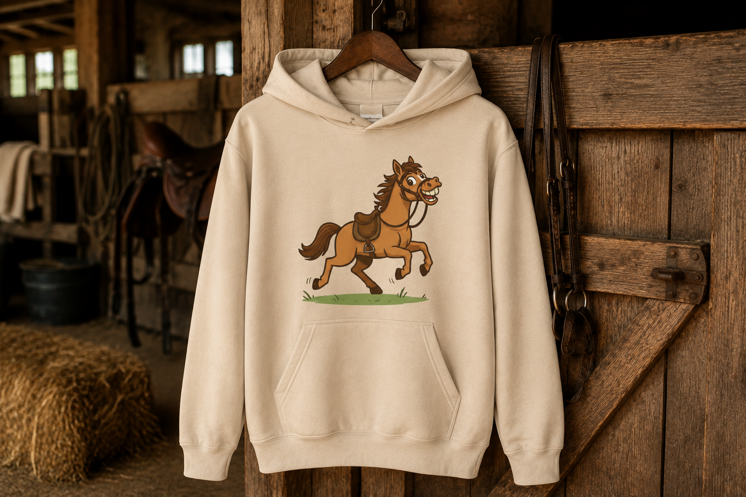 Women's Funny Equestrian Hoodie – Horse Rider Gift, Brushed Fleece | DoubleLCo