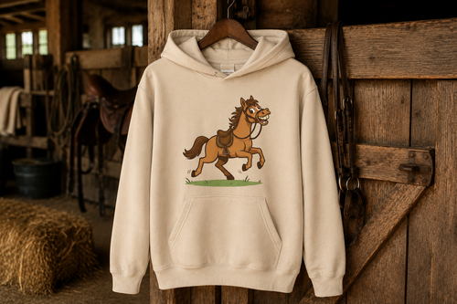 Women's Funny Equestrian Hoodie – Horse Rider Gift, Brushed Fleece | DoubleLCo