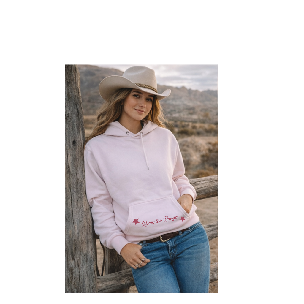 Women's Western Rodeo Hoodie Pink – Vintage Cowgirl Pullover | DoubleLCo