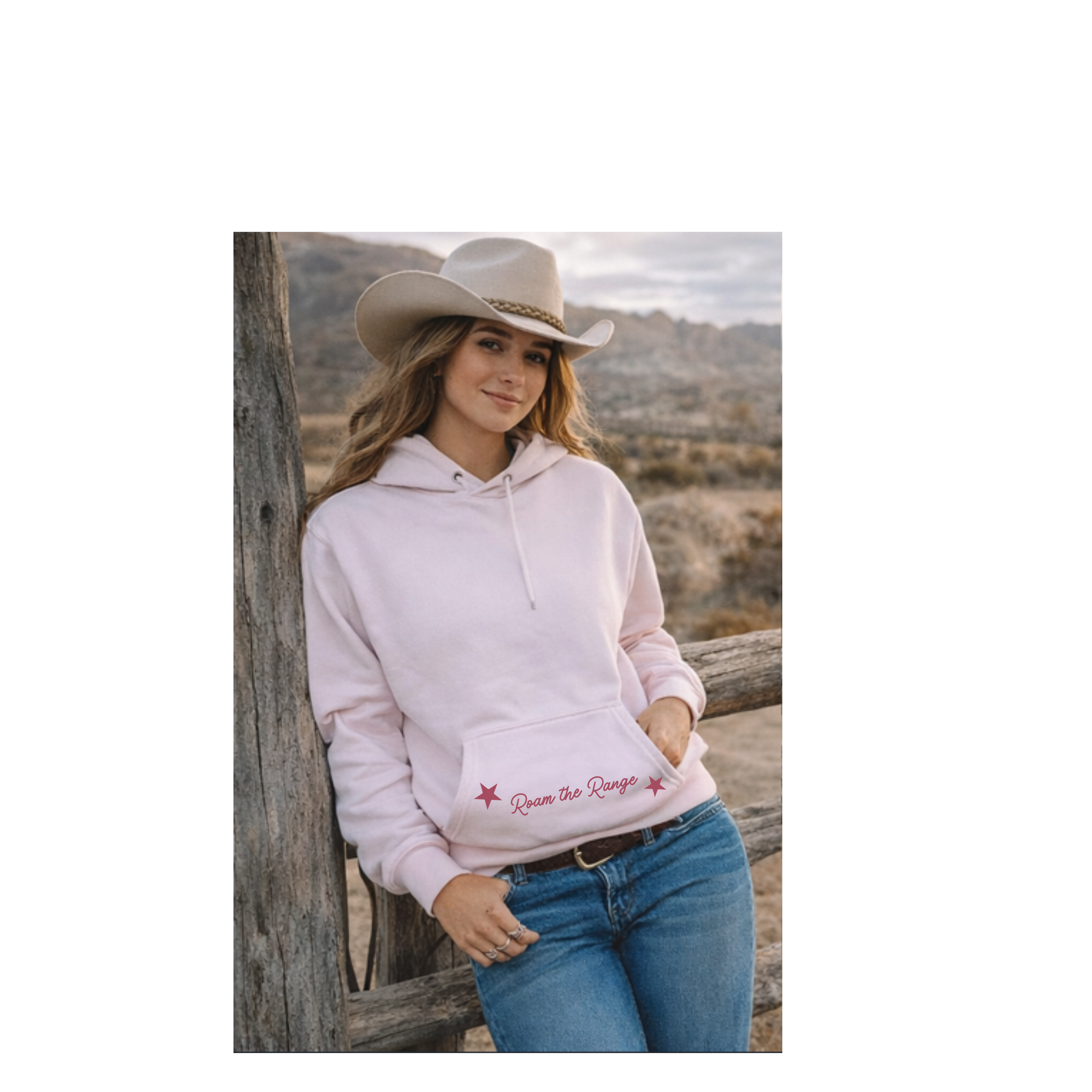 Women's Western Rodeo Hoodie Pink – Vintage Cowgirl Pullover | DoubleLCo